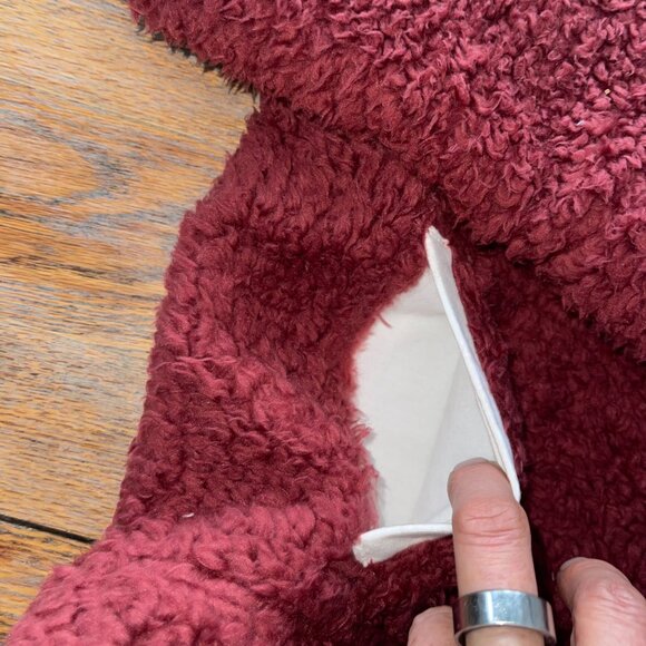 ANTHROPOLOGIE sherpa fluffy fleece half zip with hand pockets/NWT/M - Picture 7 of 8